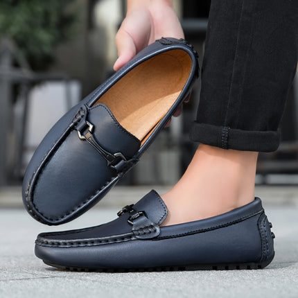 Mocassini in Pelle da Uomo Stile Britannico, Traspiranti, Slip-on, per Guida e Outdoor, Scarpe Casual Classiche Fatte a Mano, Design Elegante