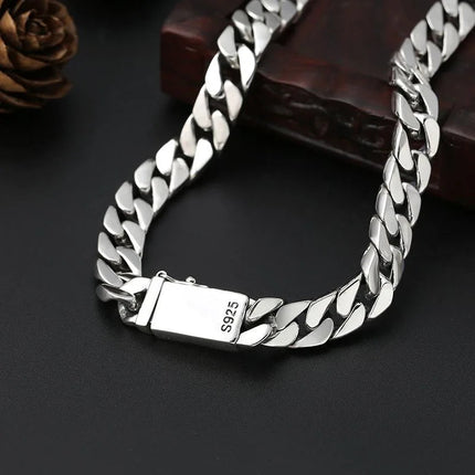 100% S925 Collana in argento sterling Bracciale Punk S925 Gioielli in argento Non sbiadisce mai Carry certificato Uomo Donna Gioielli Regali platinumshop