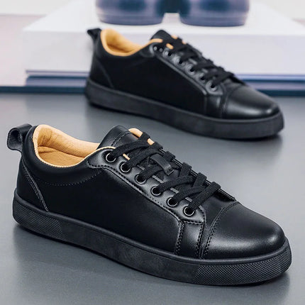 Men's High-End Casual Red Sole Board Oes Waterproof Sports Commuter Busin White Oes Simple Design Versatile Briti Sle