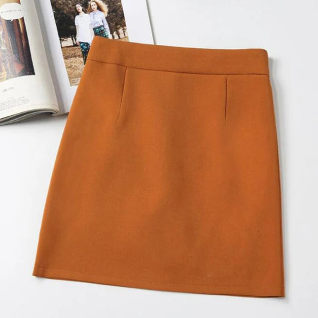 Minigonne estive Donna Chiffon Nero Bianco Moda Ufficiale Faldas 2022 Mujer Coreano Gonna a tubino Vita alta Breve Jupe femminile