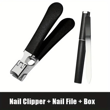 Professional Stainless Steel Nail Clippers Set for Thick Nails Anti-Splash Sharp Trimmer Nail Pedicure Manicure Tools for Men 2028