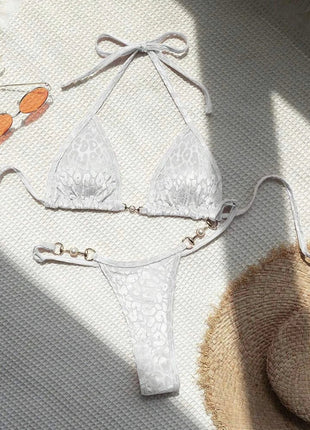 Micro Bikini Rosa Lucido da Donna, Sexy con Perle in PU, Push-Up, Perizoma, Costume da Bagno Estivo, con Lacci, per Vacanze PlatiNum