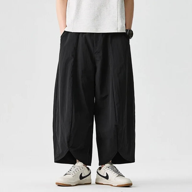 2026 Weite Sommerhosen Herren Casual Hosen Japanische Samurai-Kostüm Harun Herrenhosen Laternenhose Sporthosen