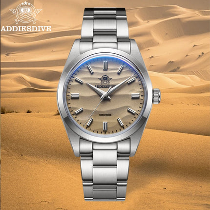 ADDIESDIVE 36mm Men Watch Without Logo AD2030 VH31 Quartz Watch 10Bar Waterproof 316L Stainless Steel Sand Dial Wristwatch New