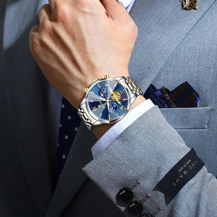 POEDAGAR Orologio da uomo di lusso Top originale impermeabile cronografo luminoso orologio da polso da uomo al quarzo in acciaio inossidabile orologi da uomo Reloj platinumshop