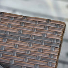 Tavolino da Giardino in Polyrattan Marrone con Porta Ombrellone, Arredo per Esterni, Patio e Balcone, 54x54x55cm, Resistente alle Intemperie