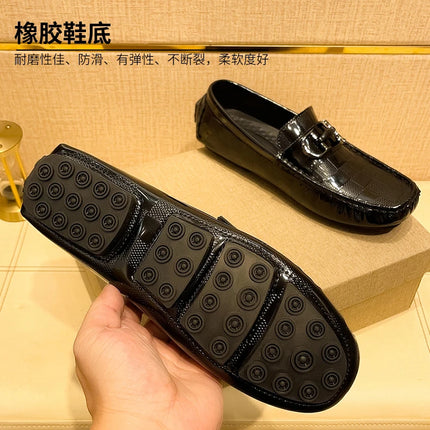 Mocassini in vera pelle da uomo design mocassino slip on morbido piatto scarpe casual da uomo guida calzature maschili scarpe da barca fatte a mano