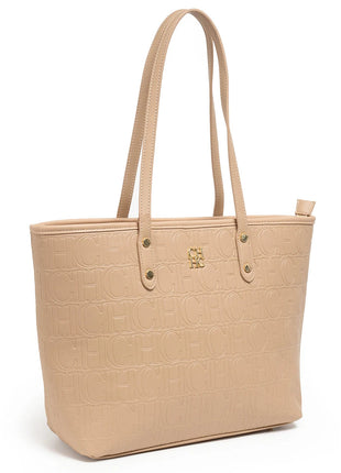 CH 2026 New Embossed Tote Bag Set 2Pcs Large Capacity Shoulder Bag with Pouch Luxury Designer Handbag for Women PlatiNum
