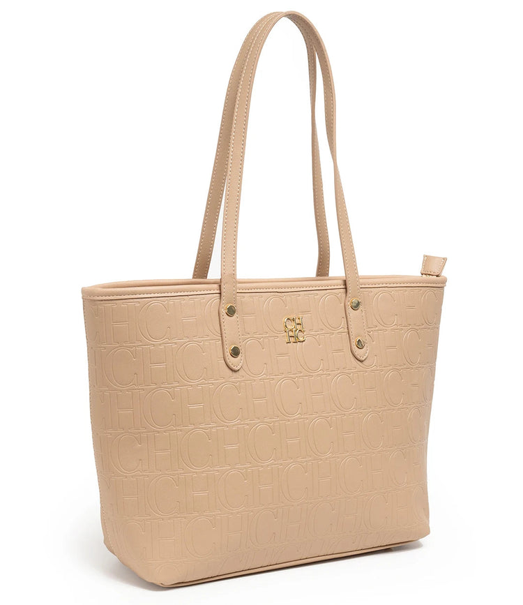 CH 2026 New Embossed Tote Bag Set 2Pcs Large Capacity Shoulder Bag with Pouch Luxury Designer Handbag for Women PlatiNum