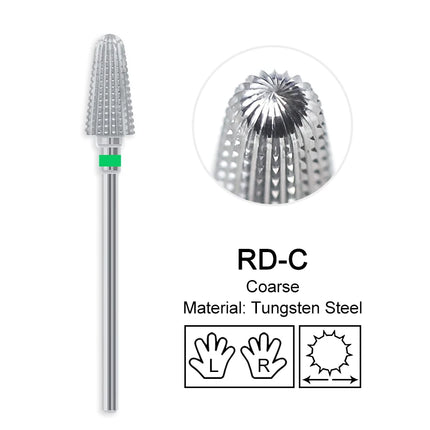 Carbide Large Cone Nail Drill Bits Electric Milling Cutter For Gel Polish Removal Grinding DIY Home Salon Manicure Pedicure Nail Art Accessories Supplies