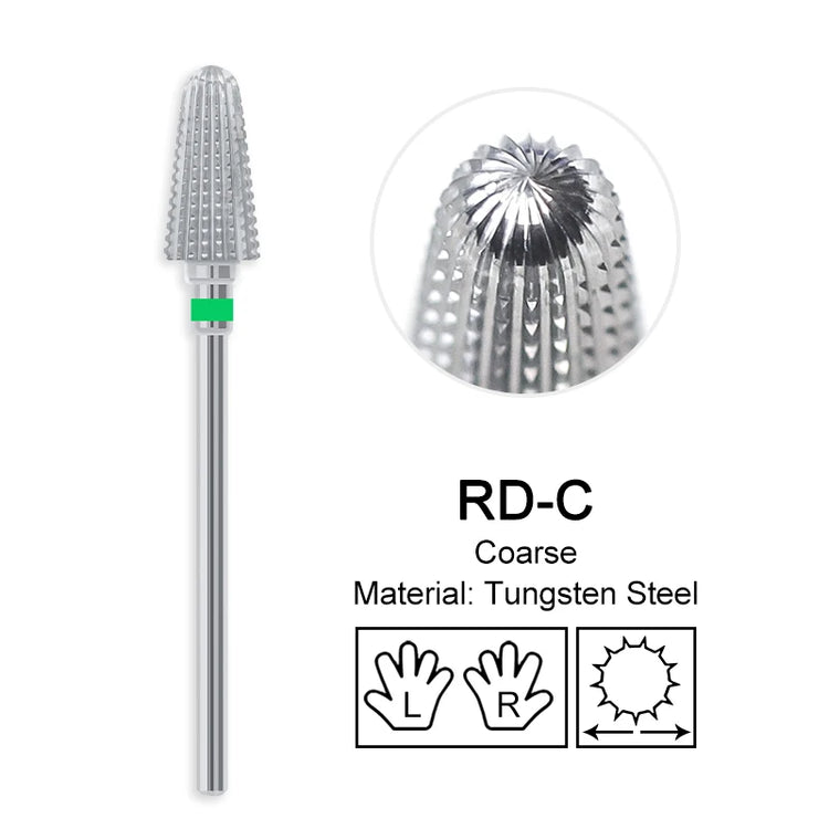 Carbide Large Cone Nail Drill Bits Electric Milling Cutter For Gel Polish Removal Grinding DIY Home Salon Manicure Pedicure Nail Art Accessories Supplies
