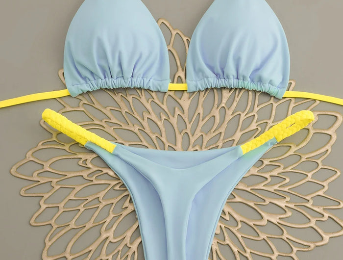 Micro Bikini 2026 Push Up Costumi da bagno donna Costumi da bagno sexy Mini Bikini Set Perizoma Biquini Costume da bagno Halter Summer Beachwear