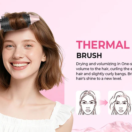 Ukliss 5 in 1 Hair Dryer Hot Comb Set Professional Curling Iron Hair Straightener Styling Tool For Professional Hair Dryer Household