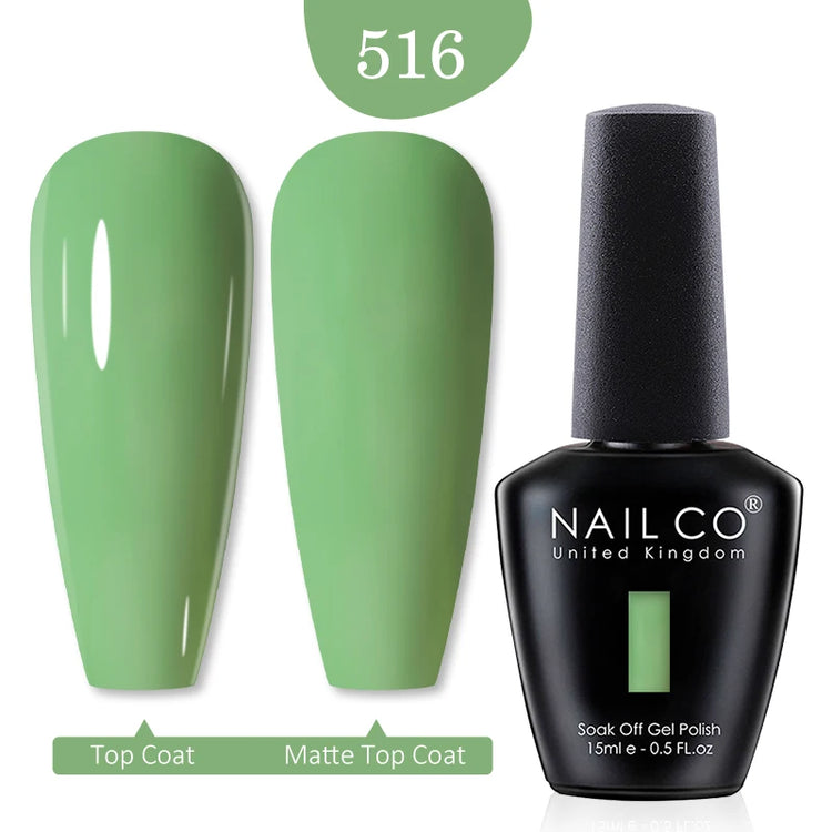 NAILCO 15ml Green Blue Series UV Nail Gel Polish Blue Colors UV&LED Gel Varnish Red Soak Off Semi Permanent LED Nail Gel Varnish