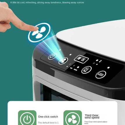HOMEFISH Umidificatore da Tavolo Silenzioso per Uso Domestico, Ventilatore Portatile USB con Nebulizzatore e Funzione di Raffreddamento