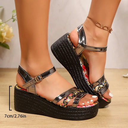 Women's Wedge Sandals 2026 New Summer Collection High-Quality Designer Shoes Casual Outdoor Platform Sandals for Women