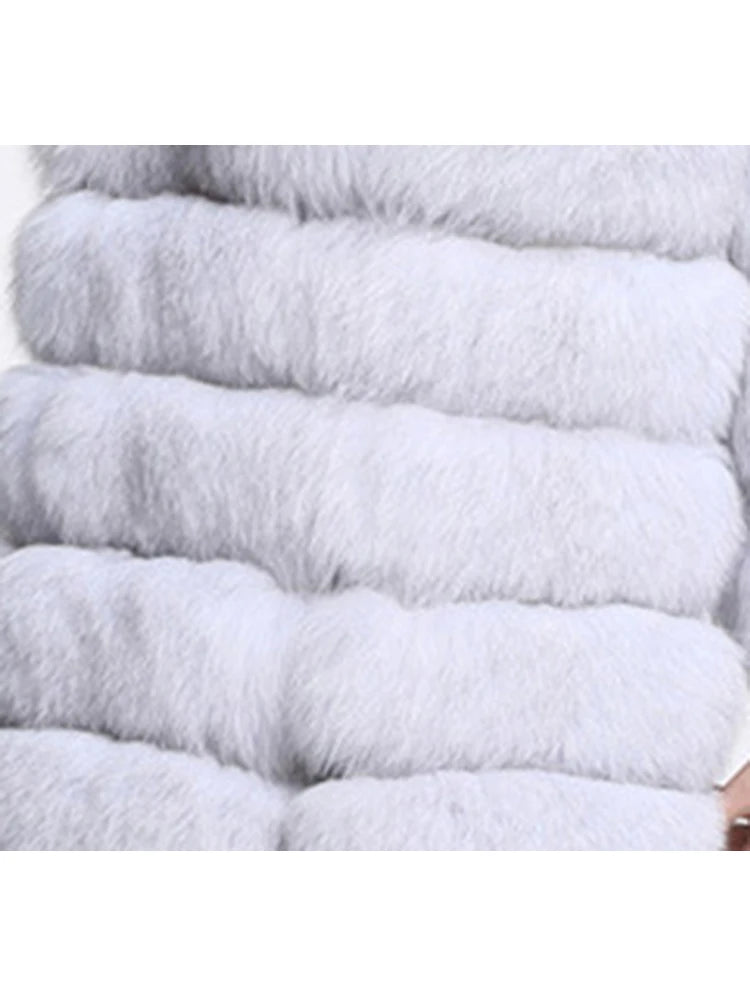ZADORIN 9 Steps Luxury High Imitation Long Fluffy Thick Warm Faux Fur Coat Women Winter Long Sleeve Fur Coats Female Outerwear
