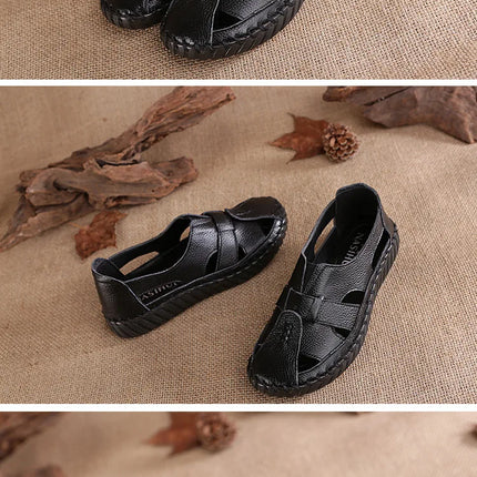 Sandales Femme - Nouveau Design 2026 - Sandales en Cuir de Vachette de Première Qualité