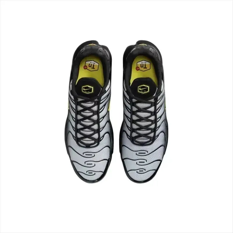 Nike Air Max Plus TN Men's Black Wolf Grey Opti Yellow Gradient Mesh Breathable Air Cushion Soft Elastic Sneakers DM0032-012