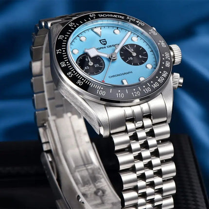 PAGANI DESIGN 2026 Nuovo BB Flamingo Orologio Cronografo Sportivo di Lusso al Quarzo da Uomo con Vetro Zaffiro AR, Impermeabile 100M, Orologio da Polso alla Moda con Cinturino in Acciaio Inossidabile per Uomo, Magazzino Local