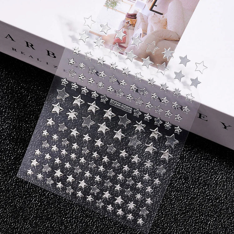 1PC 26-English Alphabet Number 3D Self-adhesive Nail Art Decal Sticker Word Small Letter Nail Decals Sticker Manicure Decoration