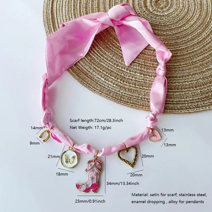 Collana bandana morbida con ciondolo a forma di fiore a forma di cuore placcato in oro per gioielli impilabili da donna e ragazza PlatiNum