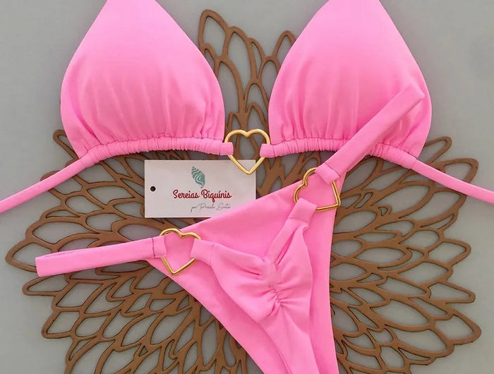 Women's Micro Bikini 2026 Push Up, Sexy Swimsuit, Solid Color Brazilian Bikini Set, Biquini, Summer Beachwear