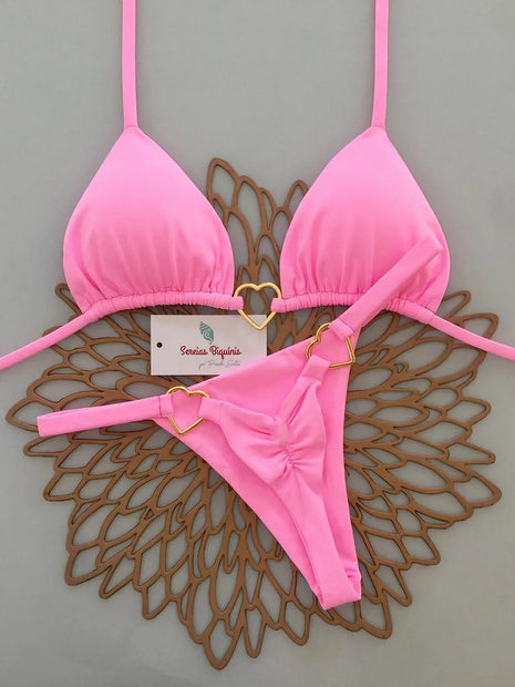 Micro Bikini 2026 Push Up per Donna, Costume da Bagno Sexy, Set Bikini Brasiliano Tinta Unita, Biquini, Abbigliamento da Spiaggia Estivo