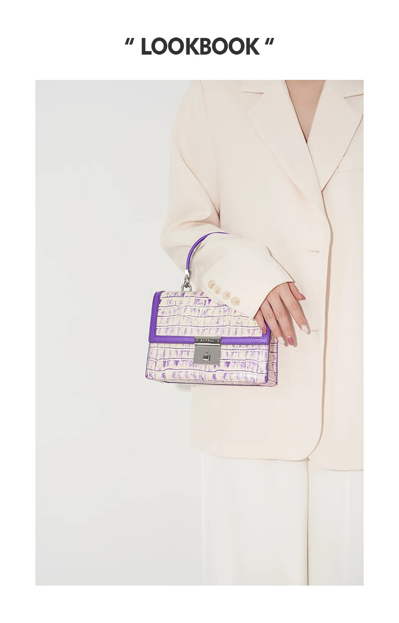 BAFELLI 2025 NUOVA BORSA DA DONNA MARCHIO DI Lusso K GOLD SERIES MODA VIOLA Borsa da sera Spalla Stile invernale Lana CASUALE