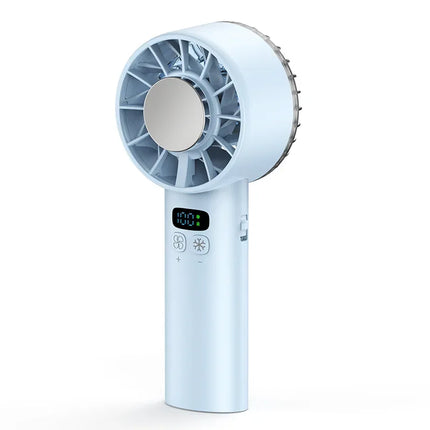 Ventilatore portatile USB ricaricabile con compressione di ghiaccio e raffreddamento ad alta velocità, mini ventilatore pieghevole per viaggi, campeggio, attività all'aperto