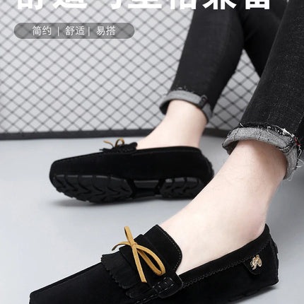 Scarpe di lusso da uomo Coppia mocassini in pelle scamosciata fatti a mano da donna Scarpe basse da guida Scarpe slip-on Mocassini comodi Scarpe casual da uomo