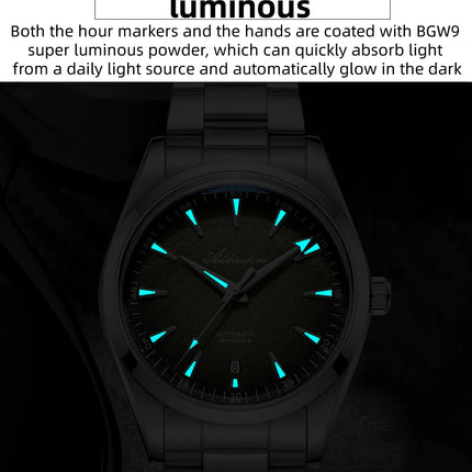 ADDIESDIVE Luxury 39mm Men Automatic Watch 8215 Mechanical BWG9 Super Luminous 100m Waterproof Watches Bubble Glass Men‘s Watch