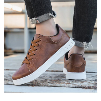 Casual Shoes Loafers British Leather Sneakers Flats Shoes Classic Men Leather Shoes Spring Summer New Trendy