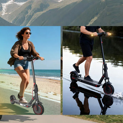 Monopattino Elettrico AOVOPRO A1MAX con Motore Potente da 500W, Velocità Massima 35KM/H, Autonomia 45KM, Batteria 42V14.5AH, Pneumatici da 10 Pollici, Pieghevole e Intelligente