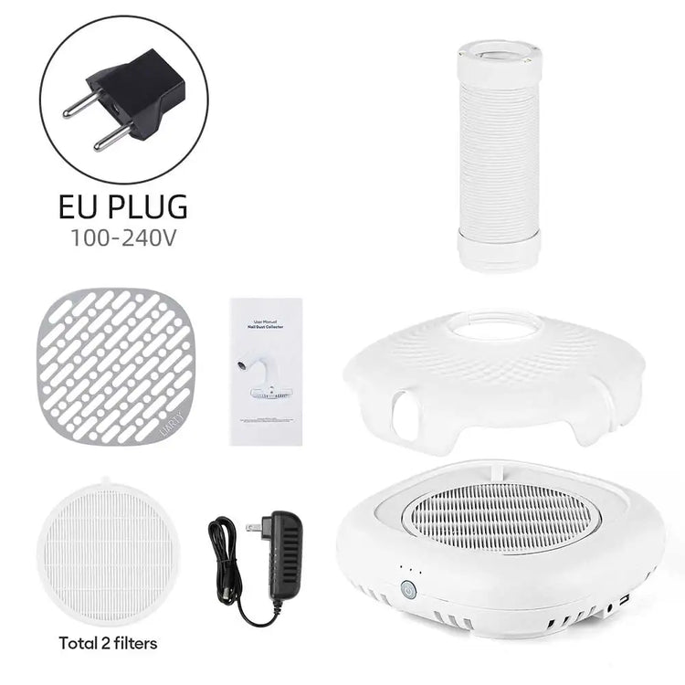 Powerful Nail Dust Collector Vacuum Extractor Manicure Machine With Replaceable Paper Filter Nail Salon Equipment