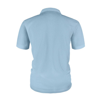 Men's Short Sleeve Summer T-Shirt with Ice Silk Lapel, Men's Top