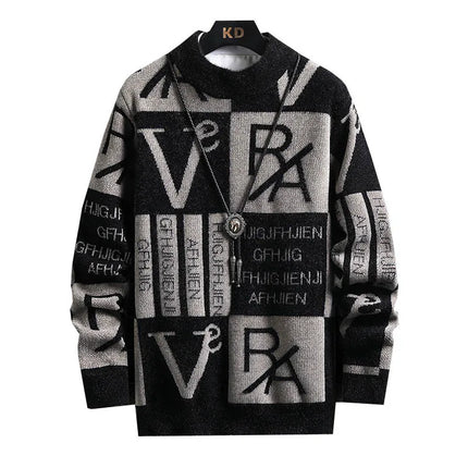 Men Knitted Sweater Stripe Pullovers Printing Round Neck Sweater Autumn/Winter Designer Quality Casual Men Clothing Jumper