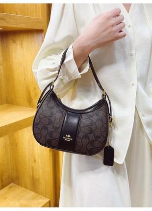 Borsa di lusso da donna 2026 Nuova borsa a tracolla diagonale a spalla singola stampata retrò in PU di alta qualità