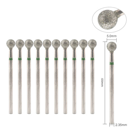 10Pcs Diamond Milling Cutter For Manicure Electric Nail Drill Bits Accessory Pedicure Machine Nail File Gel Remover Tool uñas Accesorios Y Herramientas