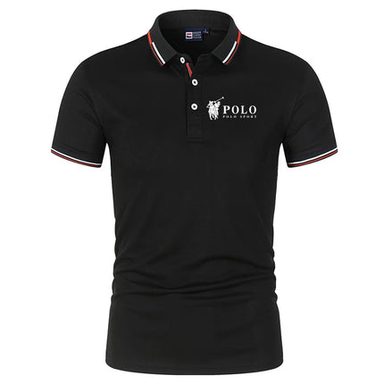 Men's Premium Summer Polo Shirt, Quick Dry, Breathable, Casual, Business Fashion, Sporty, Short Sleeve, Men's Apparel