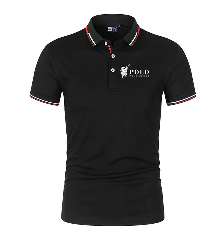 Polo estiva premium da uomo, ad asciugatura rapida, traspirante, casual, moda business, sportiva, a maniche corte, abbigliamento da uomo