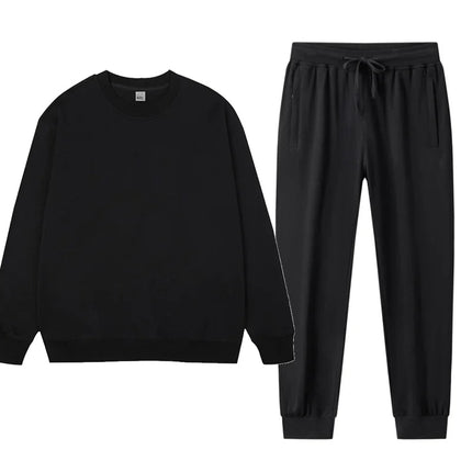 1pc/2pcs Men's Set Sweatshirts Sweatpants Plus Size Autumn Winter Fashion Pullovers Pants Warm Full Cotton Fitness Male Clothing PlatiNum