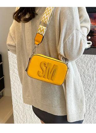 Cross-Border Style Camera Bag Fashionable Retro Women's Shoulder Slant Bag Small Square Bag Street Trend PU Material PlatiNum