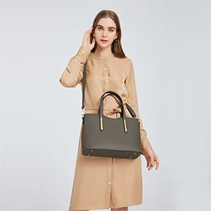 Borsa da donna Miss Lulu di medie dimensioni, elegante borsa a tracolla e borsa a mano, set shopper da 2 pezzi