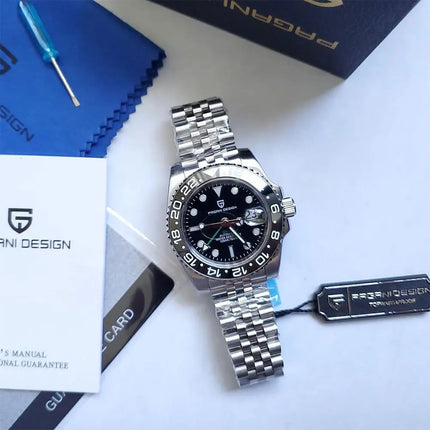 Orologio Meccanico di Lusso da Uomo PAGANI DESIGN 2026 con Ghiera Pepsi Cola da 40MM, Cinturino Jubilee in Acciaio Inossidabile, Impermeabile, Automatico, Regalo per Uomo