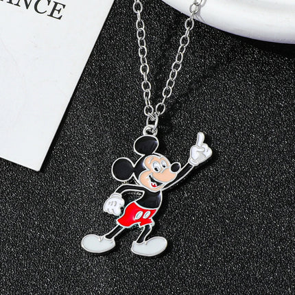 Gioielli Disney minimalisti - Collana con ciondoli smaltati di Topolino da indossare ogni giorno PlatiNum