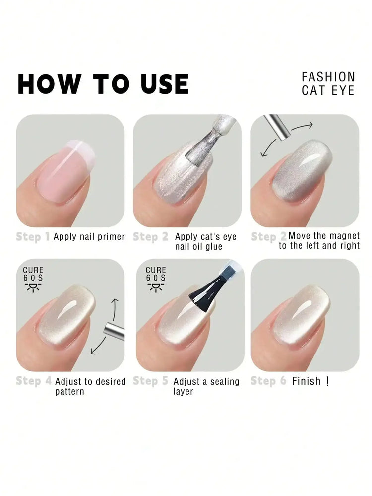 3x0.7cm Round Nail Art Cat Eye Gel Magnetic Pen for Gel Polish 3D Cat Eye Nails Painting Strong Magnet Stick Manicure DIY 2030