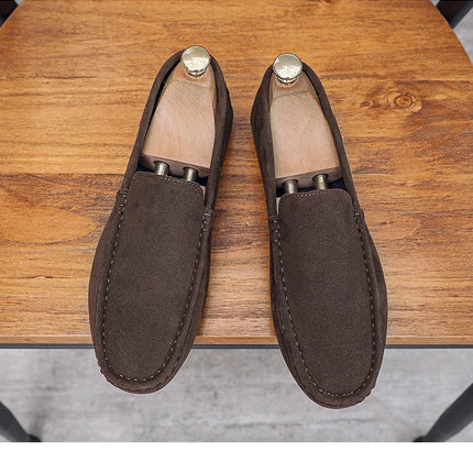 Scarpe Slip-On Artigianali in Vera Pelle per Uomo - Mocassini Casual Formali Traspiranti e Comodi con Suola in Gomma