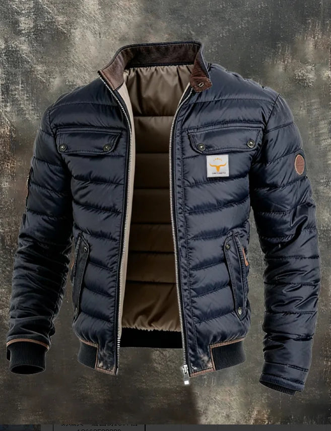 New Men's Stand-up Collar Cotton Jacket Casual Warm Thickened Cotton Coat Winter 2026 Fashion New Spring And Summer