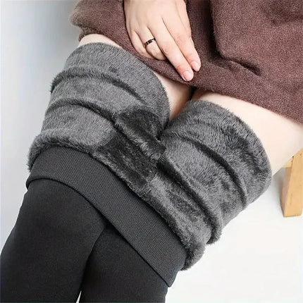 Colorful Fleece Lined Tights Winter Women Thermal Pantyhose for Female Panty Polar Skin Black Effect Stockings Thermal Leggings PlatiNum
